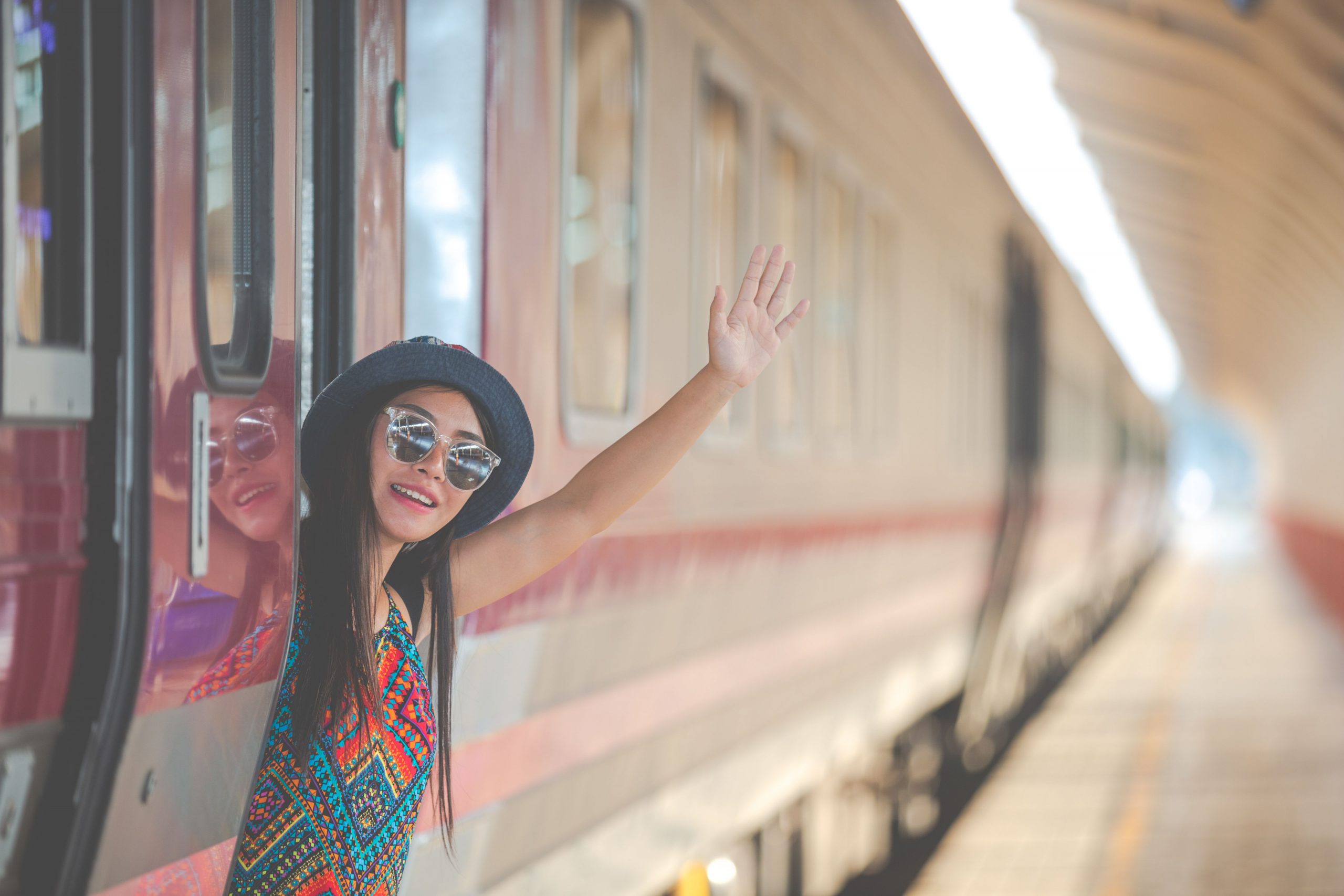 Tourists travel to the train station deutsche bahn ticket offer special travel germany
